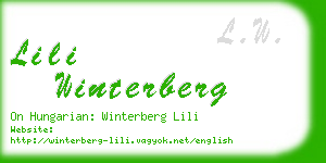 lili winterberg business card